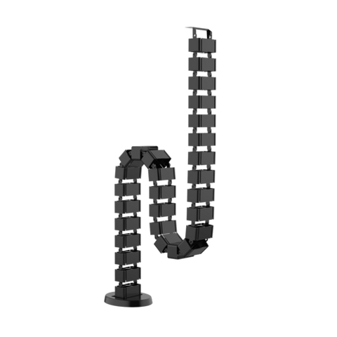 Cable Management Block System for Height-Adjustable Desks