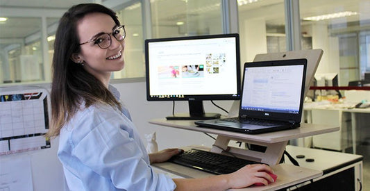 Kirsti completing her standing desk challenge
