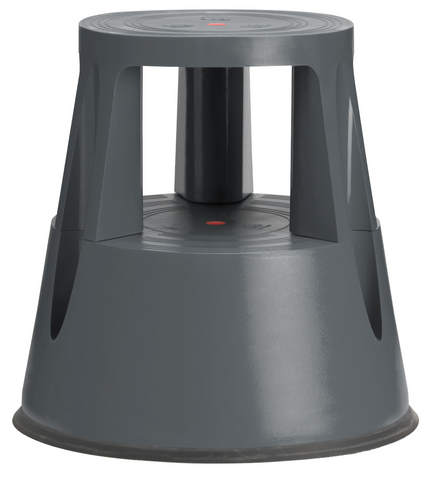 Gray step stool on a white background