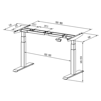 TekDesk v2.0 (White Frame) Height Adjustable Electronic Standing Desk PLUS Anti-Fatigue Mat COMBO