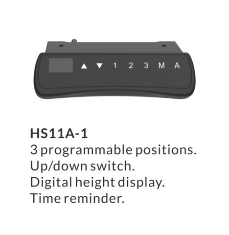 HS11A-1 3 programmable positions. Up/down switch. Digital height display. Time reminder.