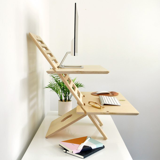JUMBO DeskStand Standing Desk Sit Stand Compact Desk height adjustable retrofit