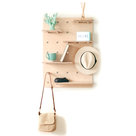 peg board pegwall for the office deskstand shelving shelves wooden 