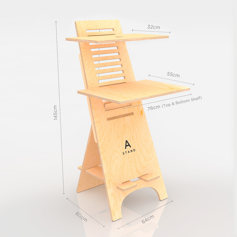 A-Stand Home Office Standing Desk Stand SitStand Compact Desk Furniture Adjustable Height