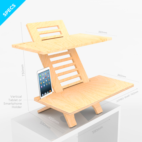 JUMBO Standing Desk varidesk Sit-Stand Anti Fatigue Mat