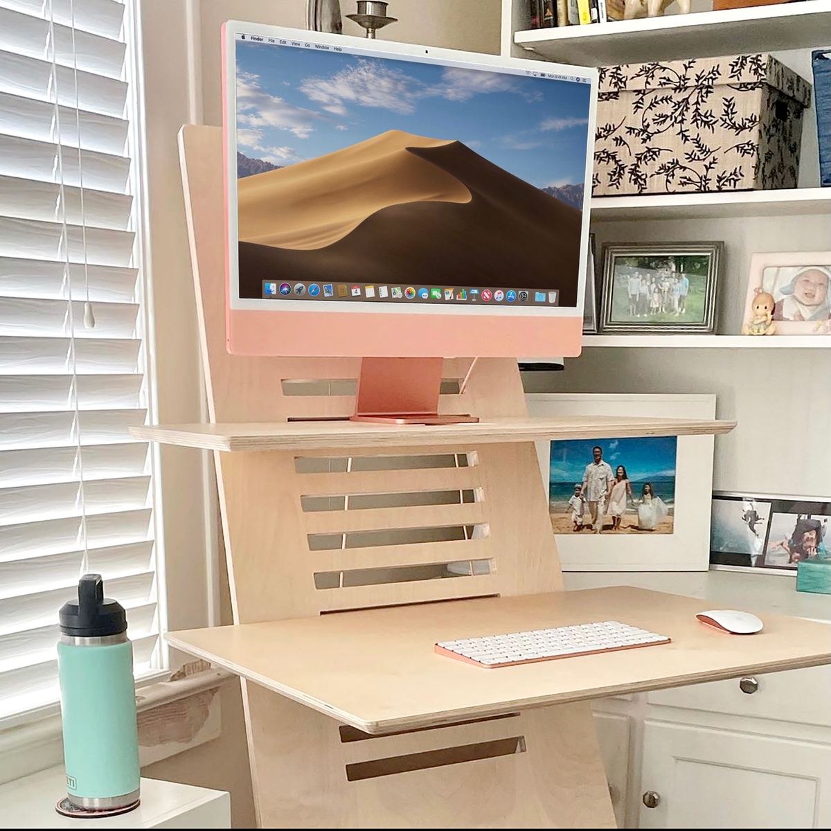 A-Stand Height Adjustable Mobile Sit-Stand Standing Desk for Home Office