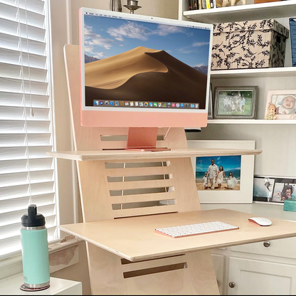 A-Stand Height Adjustable Mobile Sit-Stand Standing Desk for Home Office