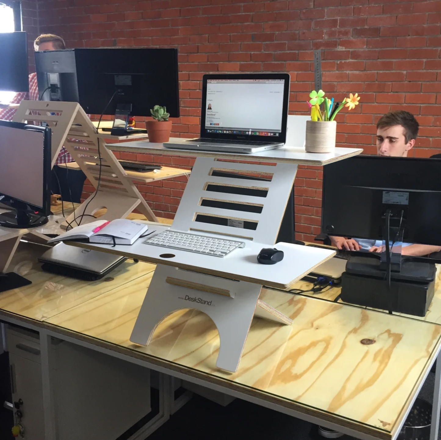 JUMBO DeskStand Standing Desk Sit Stand Compact Desk white