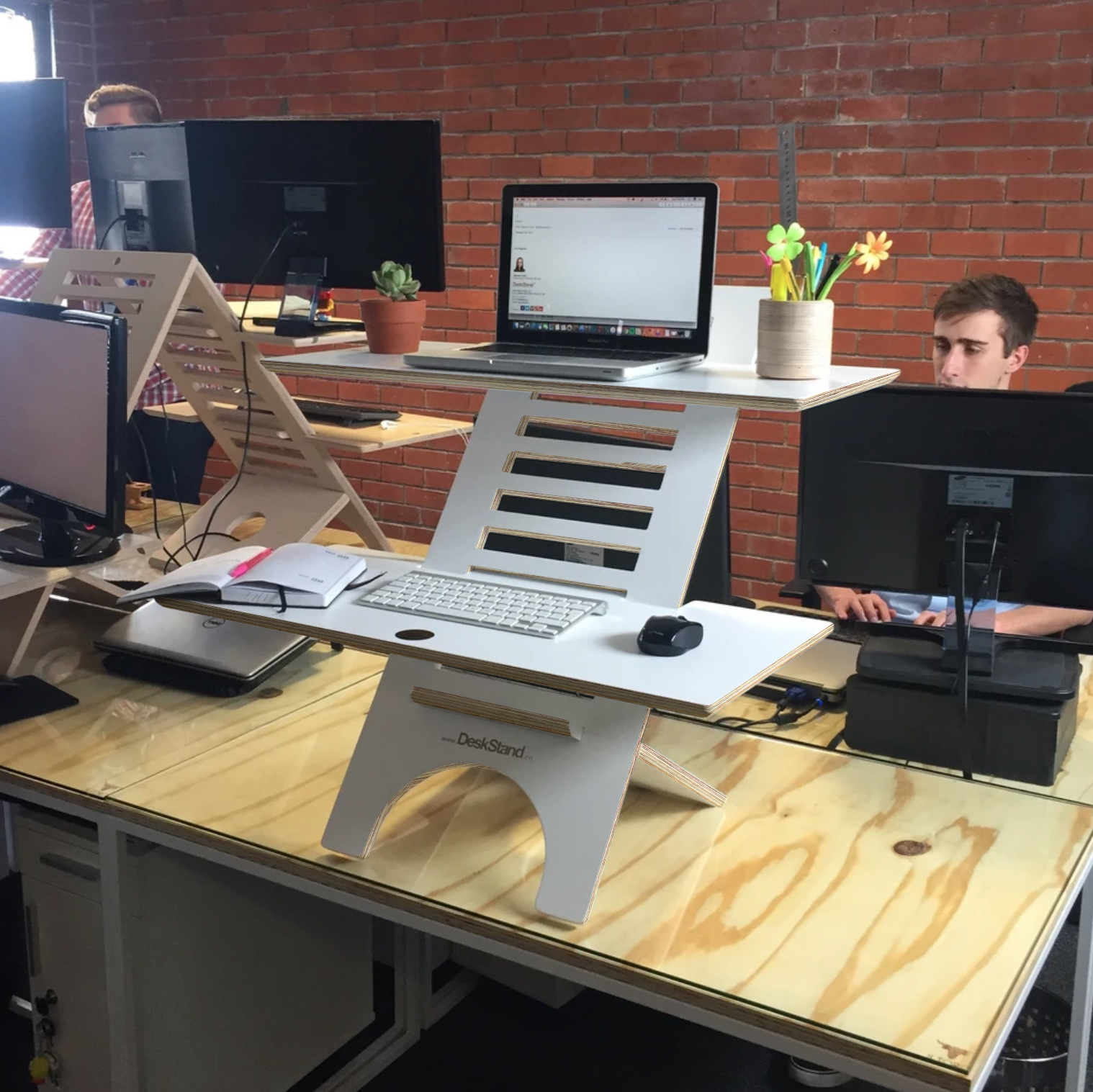 JUMBO DeskStand Standing Desk Sit Stand Compact Desk white
