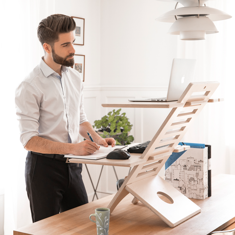 JUMBO DeskStand Standing Desk Sit Stand Compact Desk height adjustable retrofit