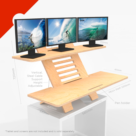 MegaX3 Standing DeskStand Sit Stand Compact Desk furniture