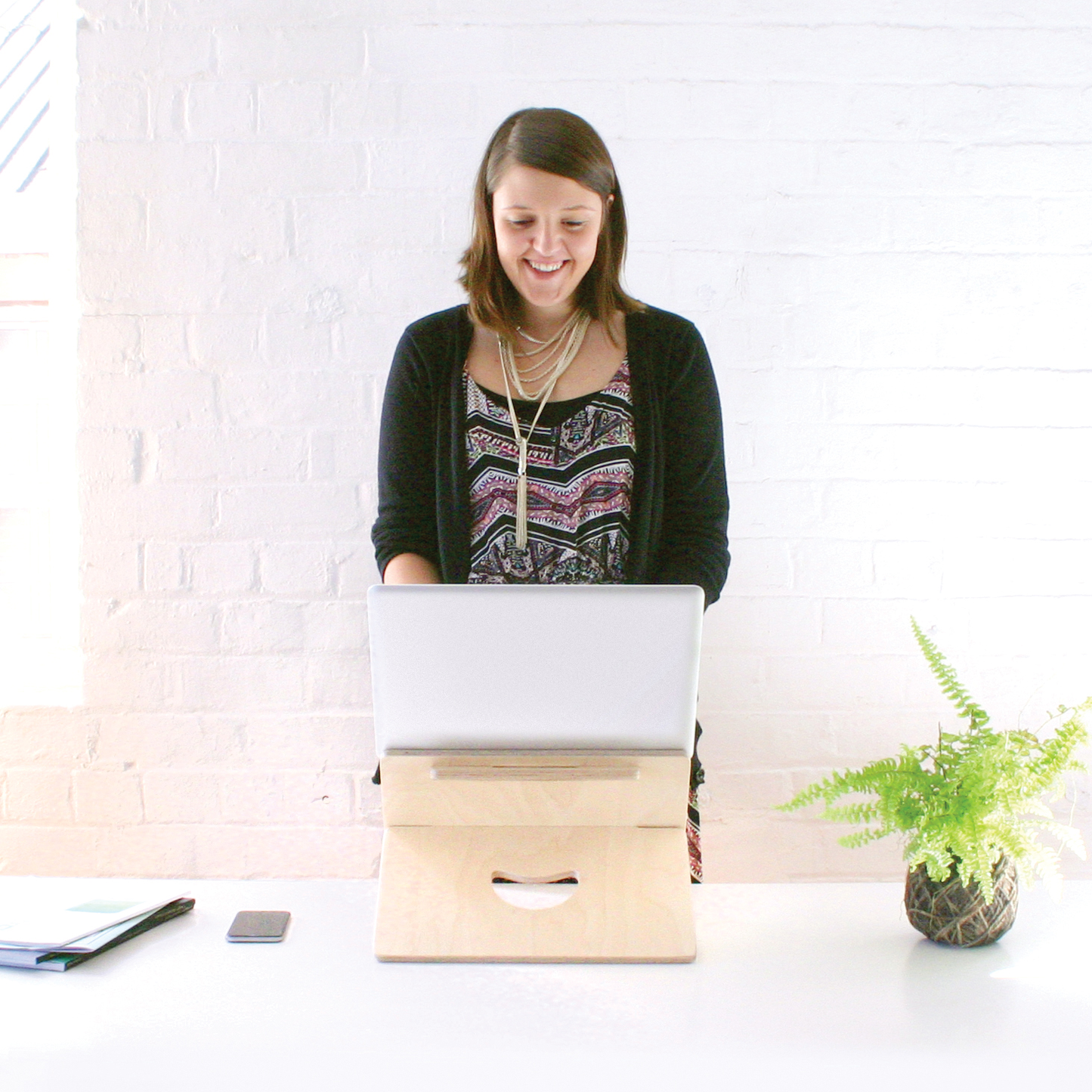 mini deskstand standing desk compact portable freestanding laptop stand riser table
