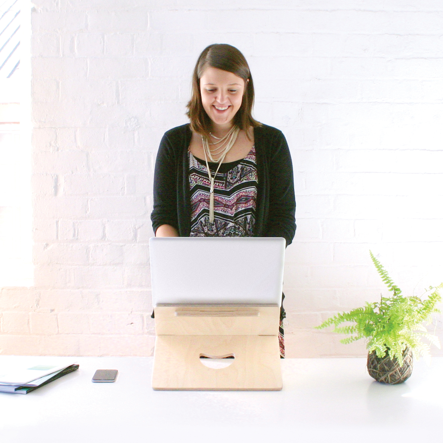 mini deskstand standing desk compact portable freestanding laptop stand riser table