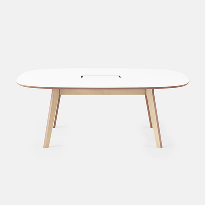 multiple people dining lunch conference call deskstand meeting table table meeting table 