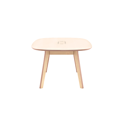 multiple people dining lunch conference call deskstand meeting table table meeting table 