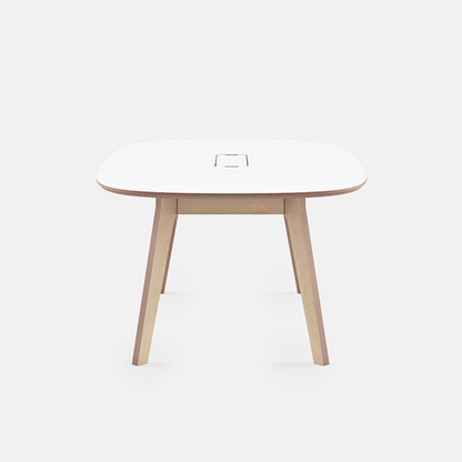 meeting table multiple people dining lunch conference call deskstand 