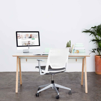 cable management table ergonomic study space flat pack Studio desk furniture office 