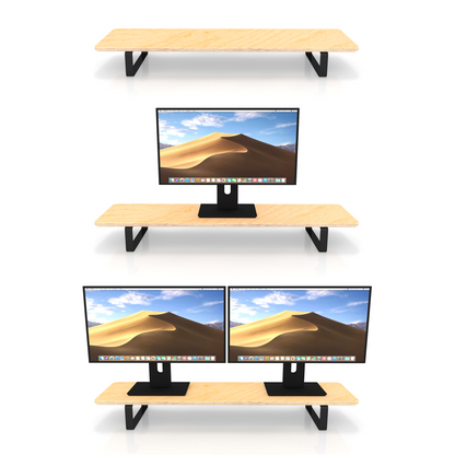 Table Shelf – Ergonomic Dual Monitor Riser or Laptop Stand Monitor Setups