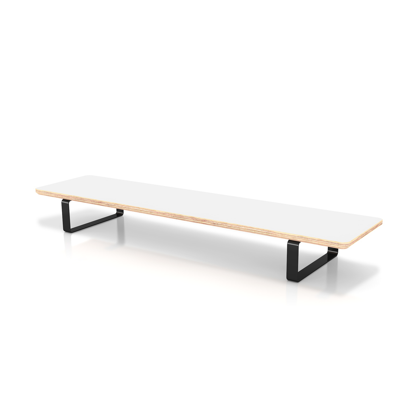 Table Shelf – Ergonomic Dual Monitor Riser or Laptop Stand - Matt White