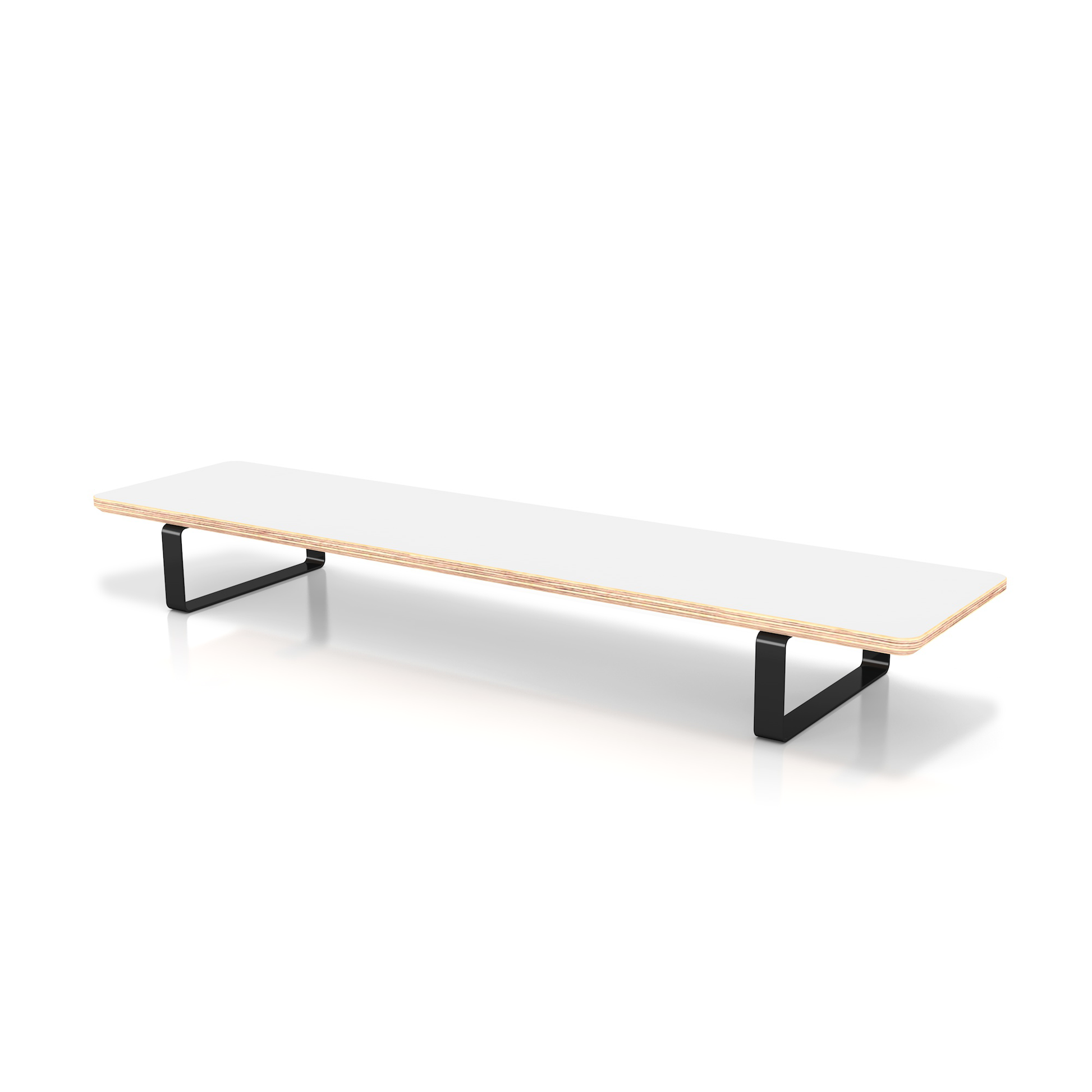 Table Shelf – Ergonomic Dual Monitor Riser or Laptop Stand - Matt White