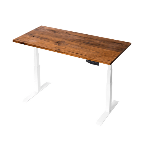 white Standing Desk TekDesk electric sit stand desk varidesk affordable deskstand solid timber kiaat height adjustable south africa