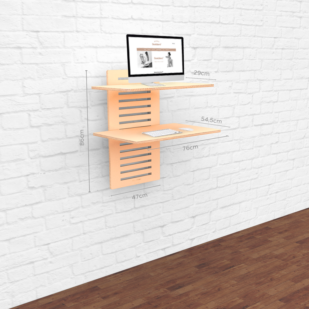 WallStand Standing Desk that is height adjustable