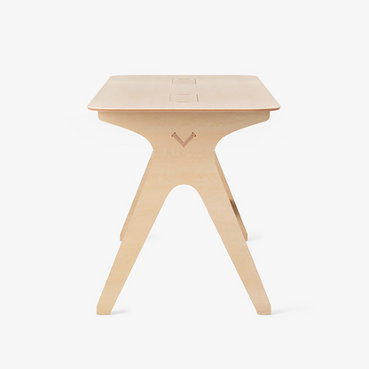 deskstand furniture standing meeting table desk natural birch ply wood