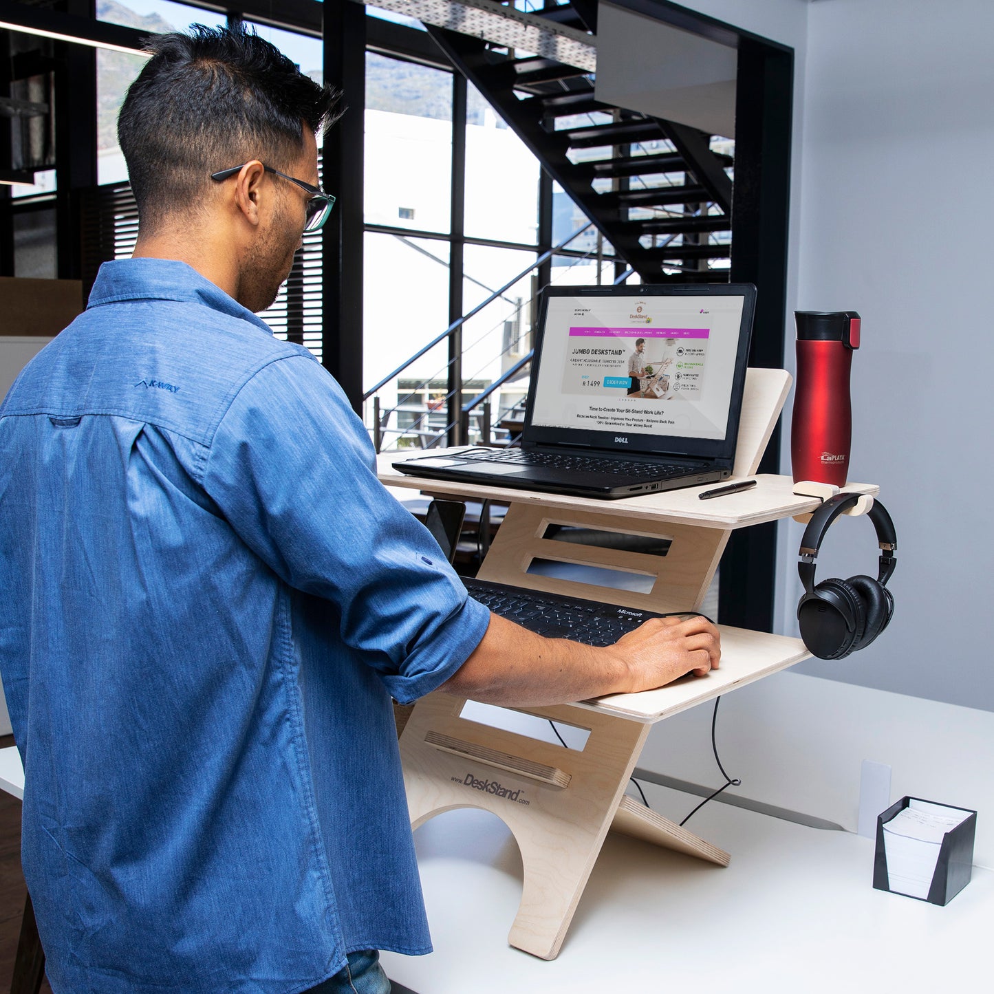 DeskStand Standing Desk JUMBO Height Adjustable Home Office