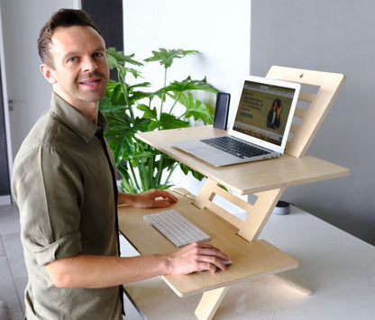 JUMBO DeskStand Standing Desk Sit Stand Compact Desk height adjustable home office