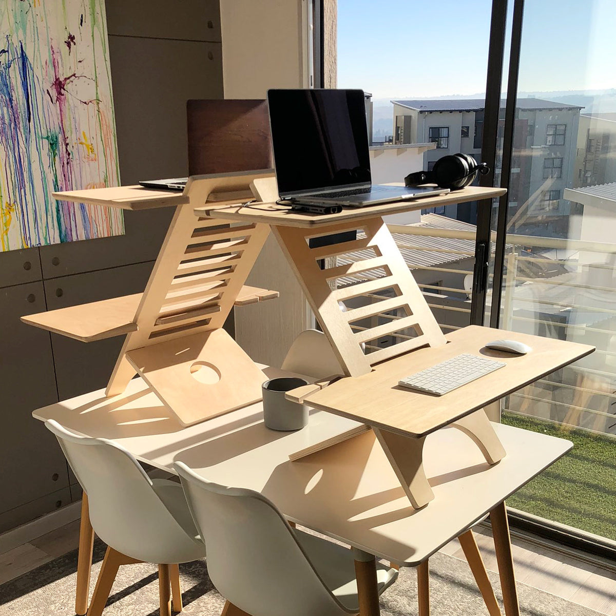 JUMBO DeskStand Standing Desk Sit Stand Compact Desk height furniture adjustable retrofit