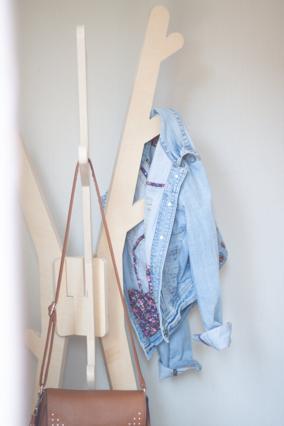 Coat rack hat stand rack tree branch