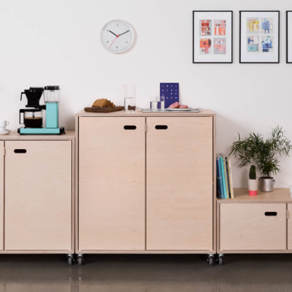 Modular Kano Storage Unit mobile wheels cupboard
