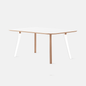 white conference deskstand table canteen table meeting table multiple people dining 